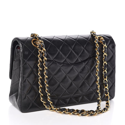 Chanel Lambskin Quilted Medium Double Flap Black 3 of 15
