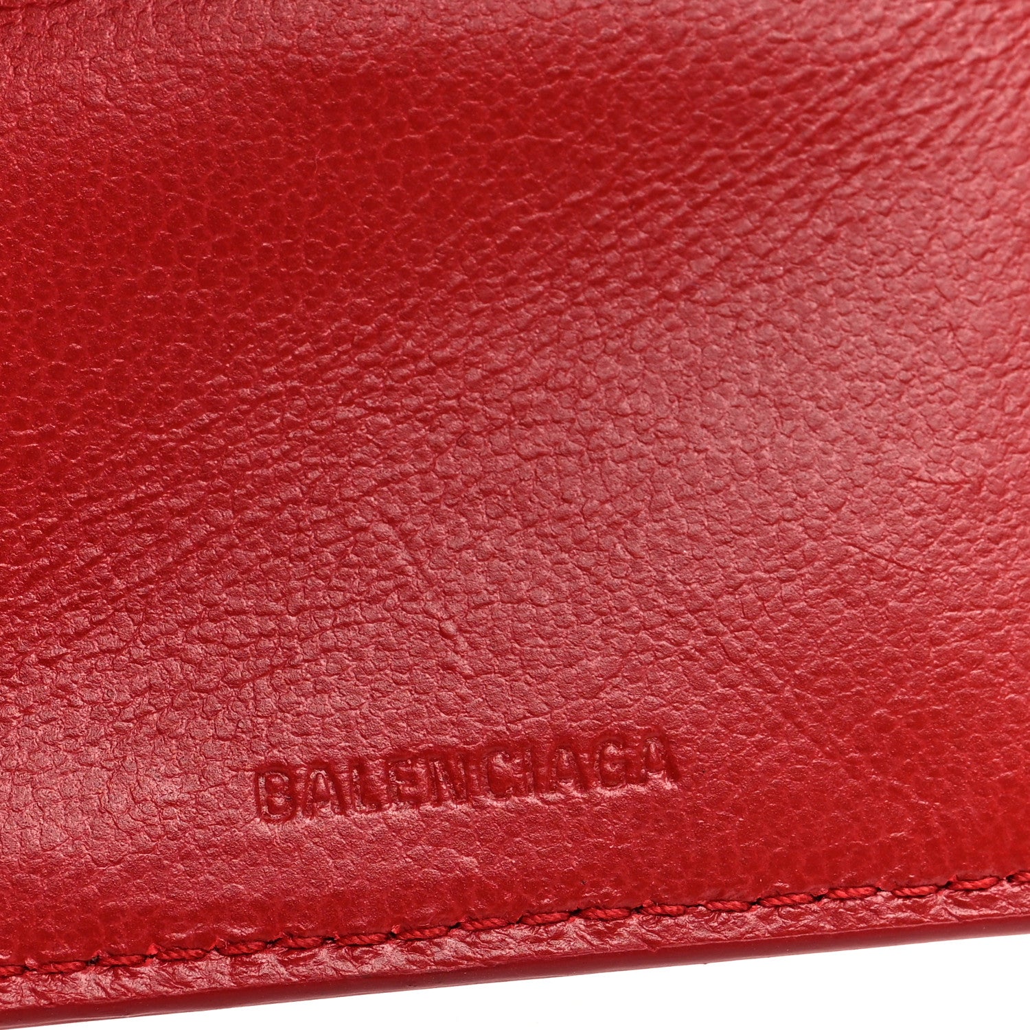 Balenciaga Chevre Gold Hardware City Mini Wallet Red 1880465