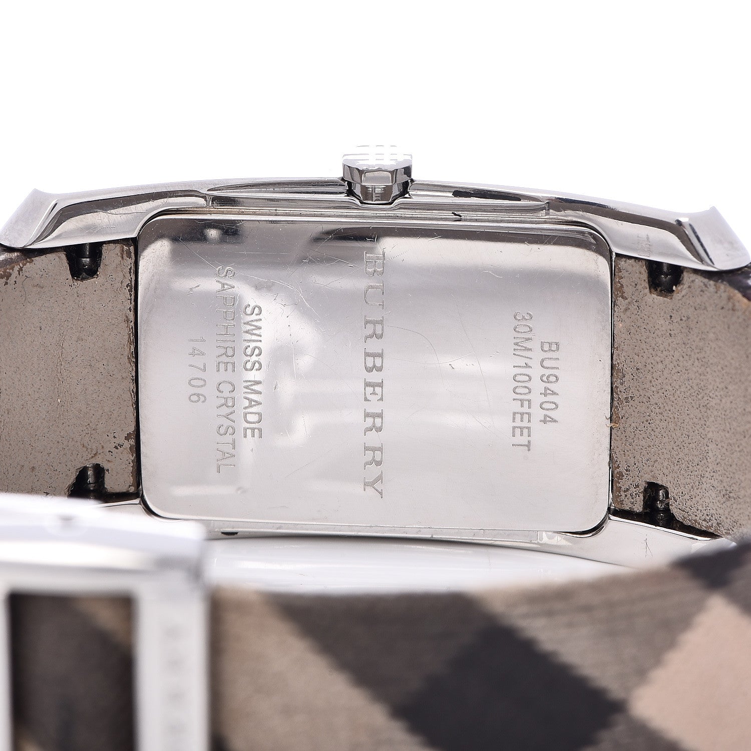 Burberry Stainless Steel Calfskin 25mm Heritage Nova Check Quartz Watch Taupe BU9404 5 of 6