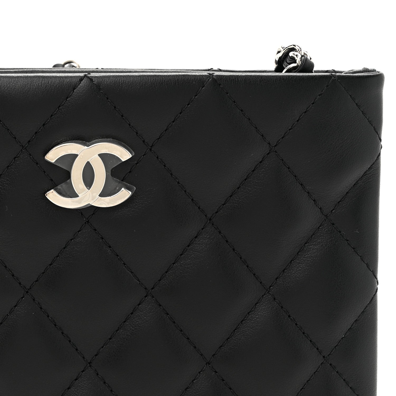 Chanel Lambskin Quilted Crossbody Bag Black 9 of 11