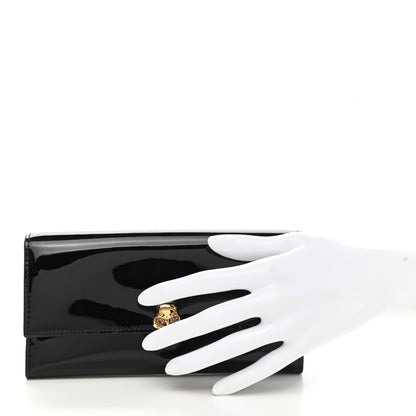 Alexander McQueen Patent Skull Continental Wallet Black 2 of 10