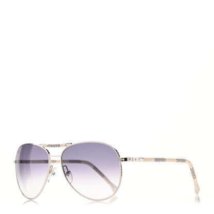 Louis Vuitton Damier Azur Conspiration Pilote Aviator Sunglasses Z0203U 1 of 9