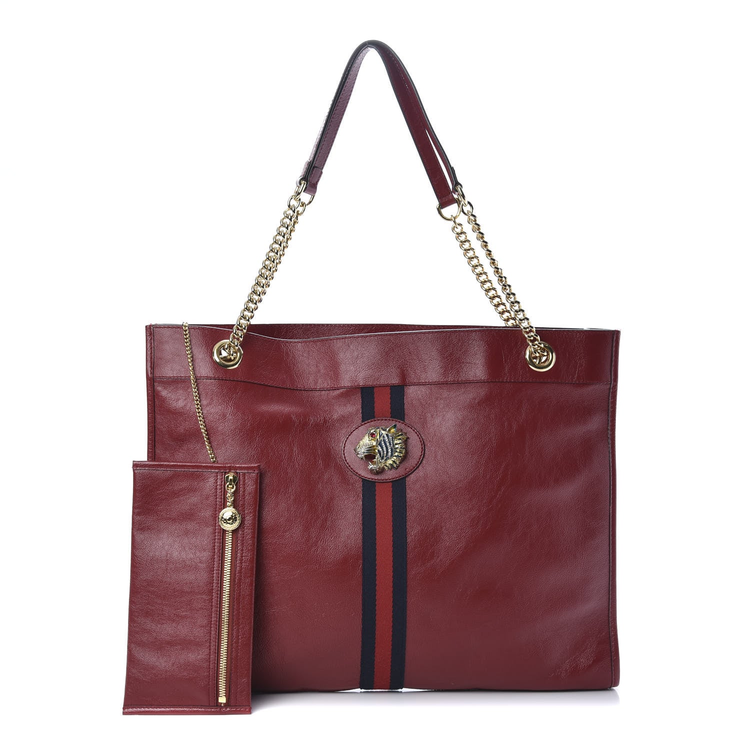 Gucci Calfskin Large Rajah Chain Tote Romantic Cherry 1 of 10