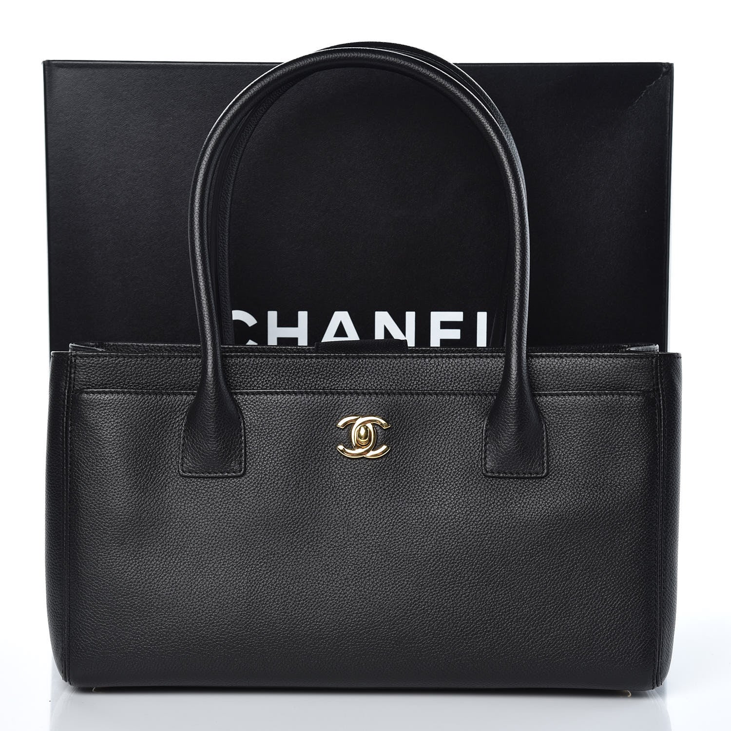 Chanel Calfskin Small Cerf Shopper Tote Black 11 of 11