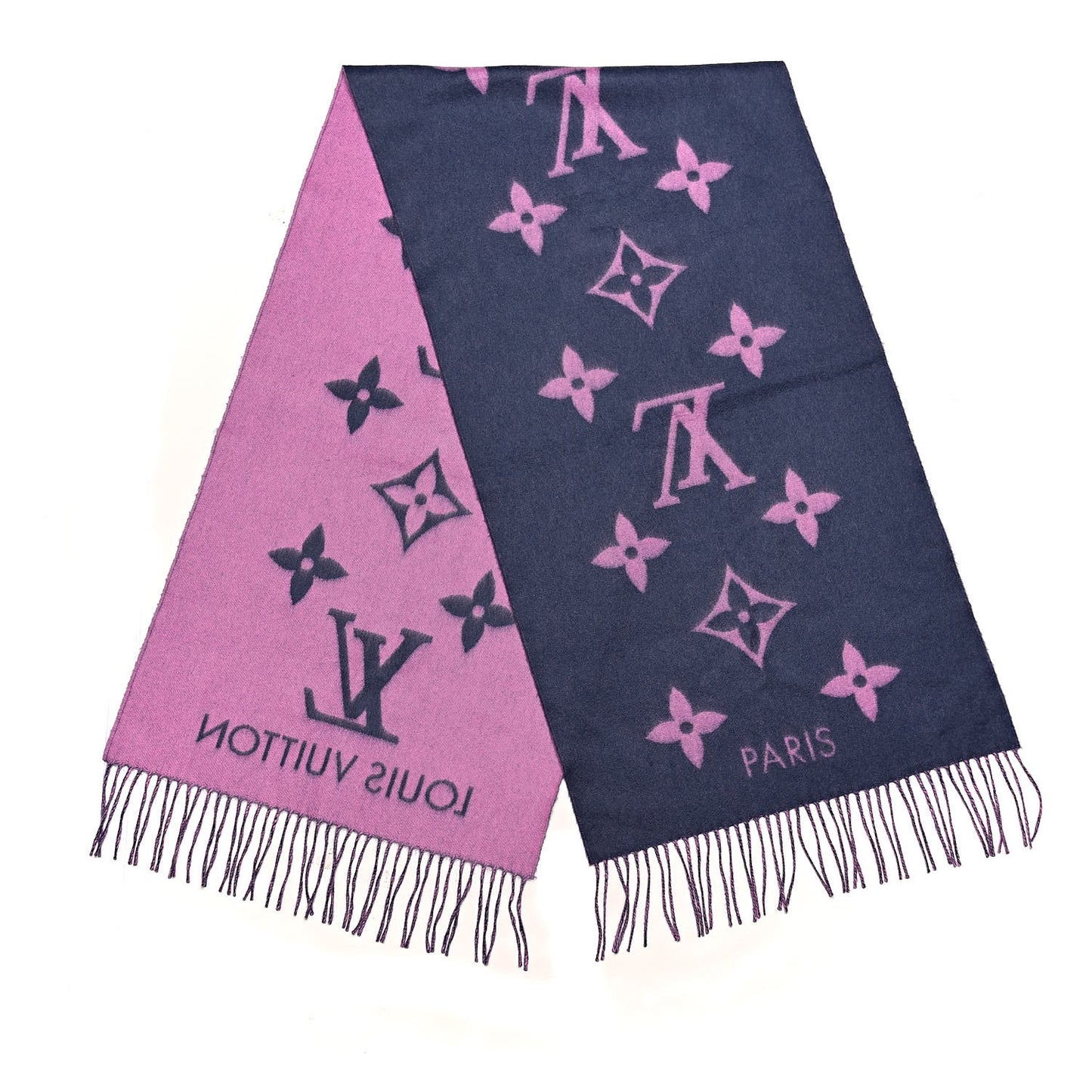 Cashmere Monogram Reykjavik Scarf Purple Pink