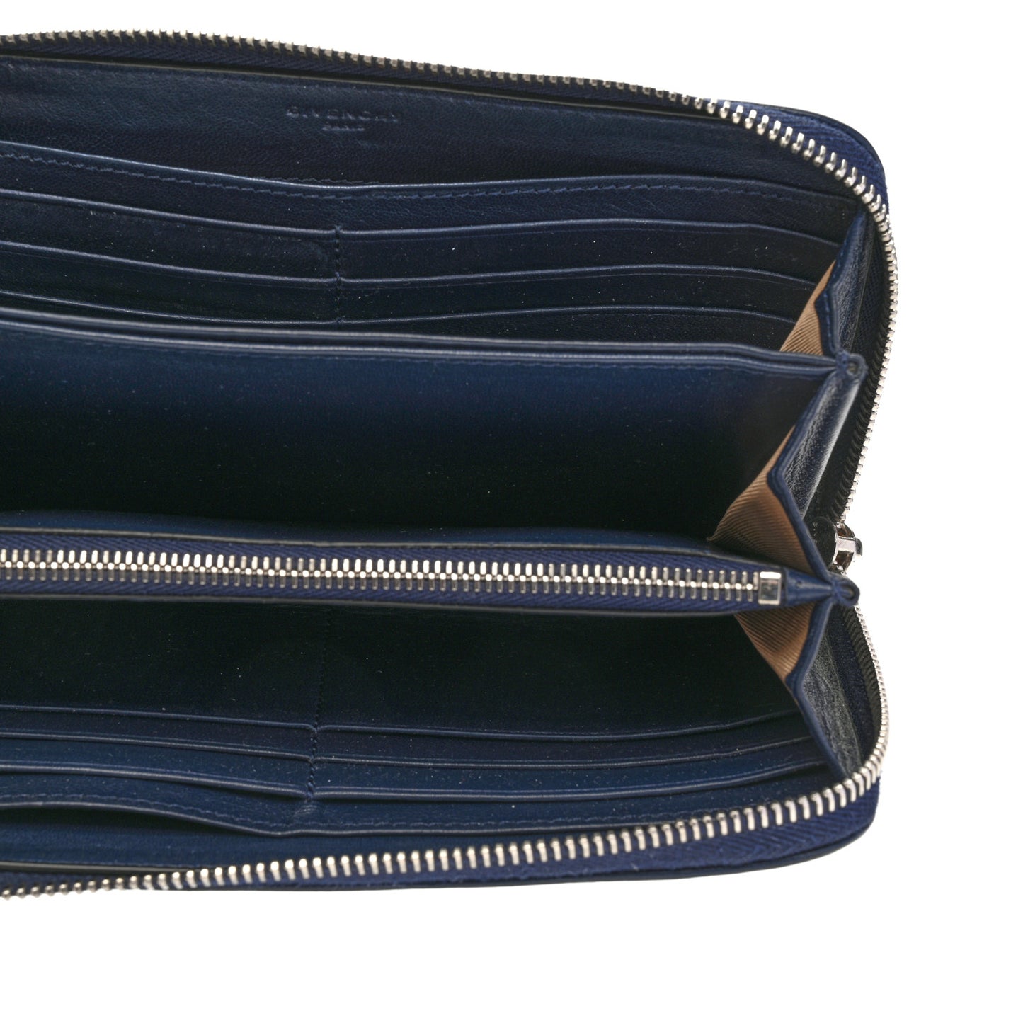 Sugar Goatskin Pandora Zip Around Wallet Night Blue