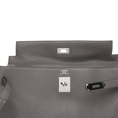 Hermes Taurillon Clemence Kelly Retourne 35 Etain 17 of 30