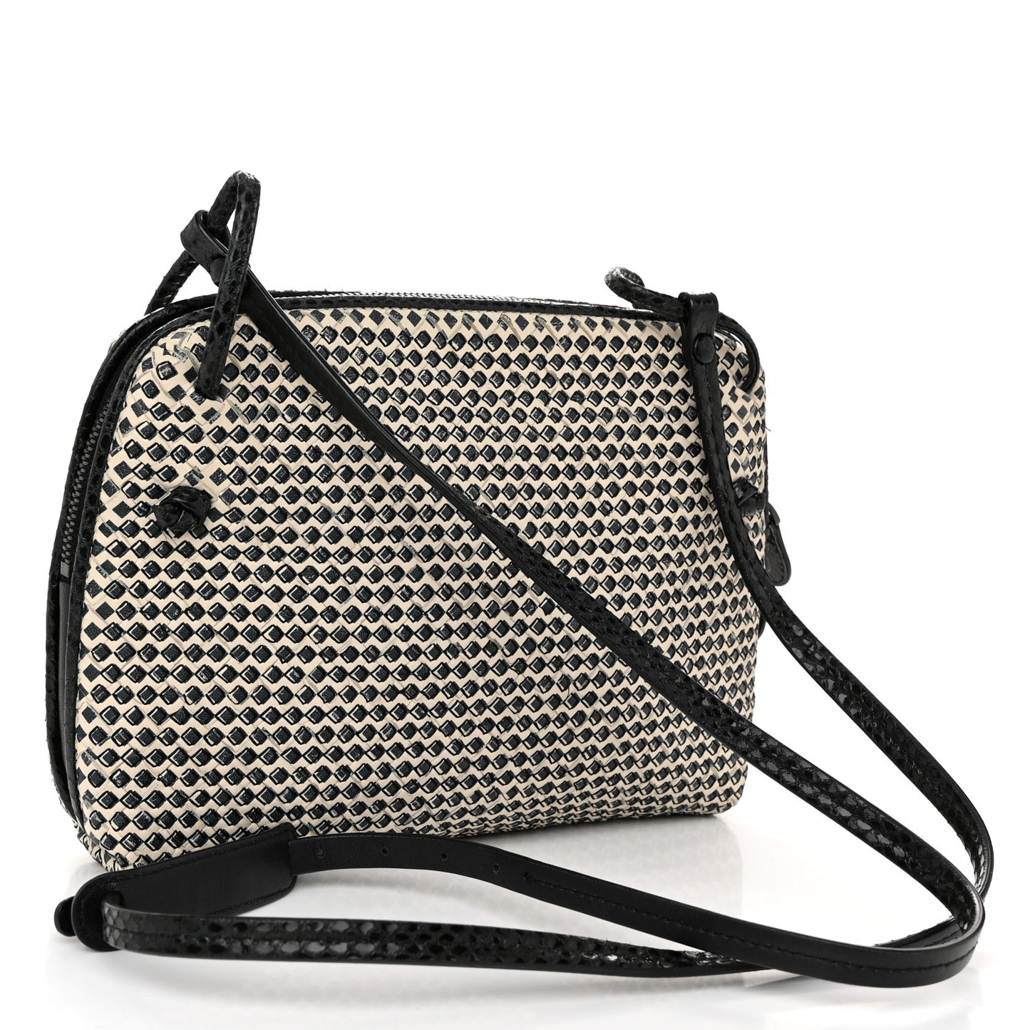 Nappa Ayers Cravaterria Intrecciato Nodini Bag Off White Black