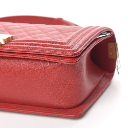 Chanel Caviar Quilted Medium Boy Flap Red 9 of 13