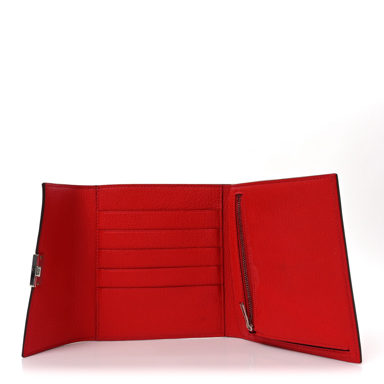 Hermes Chevre Mysore Clic 12 Wallet Vermillion 5 of 6