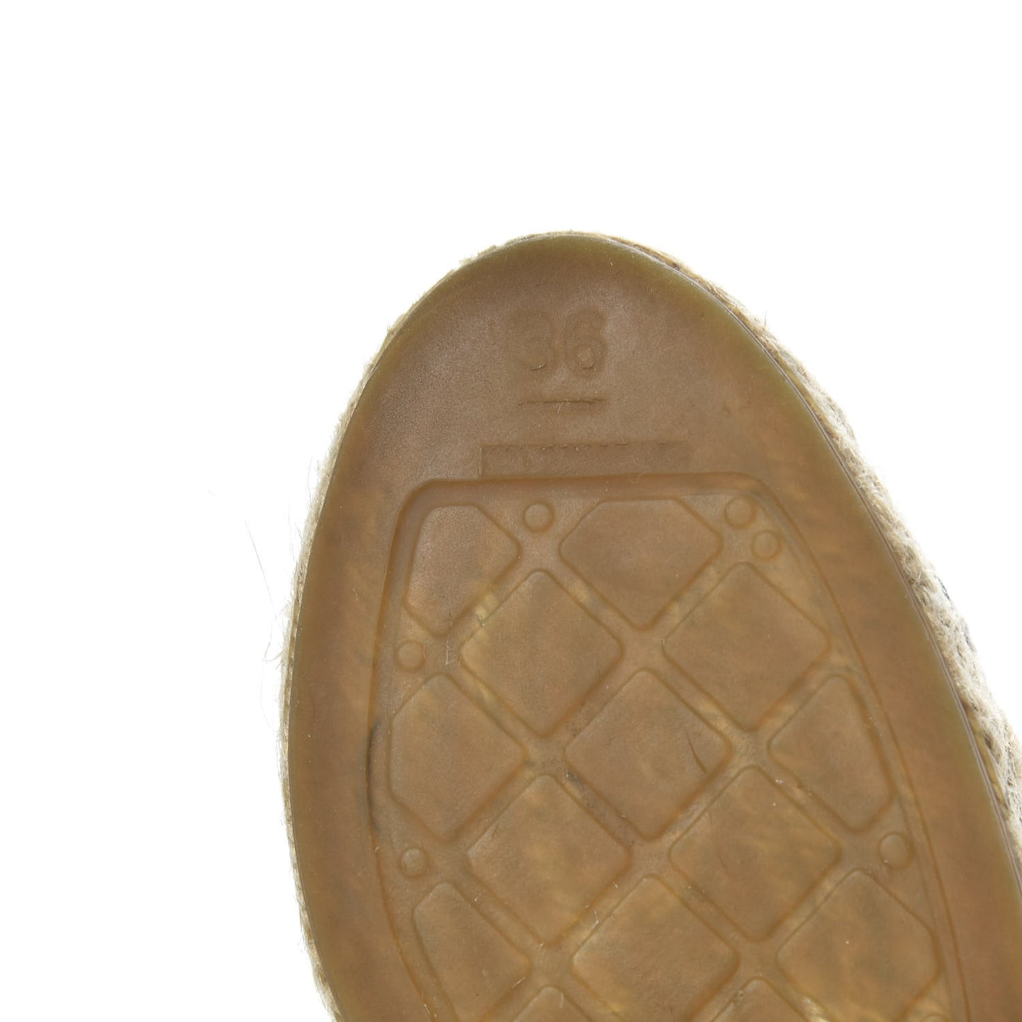 Lambskin CC Espadrilles 36 Beige Black