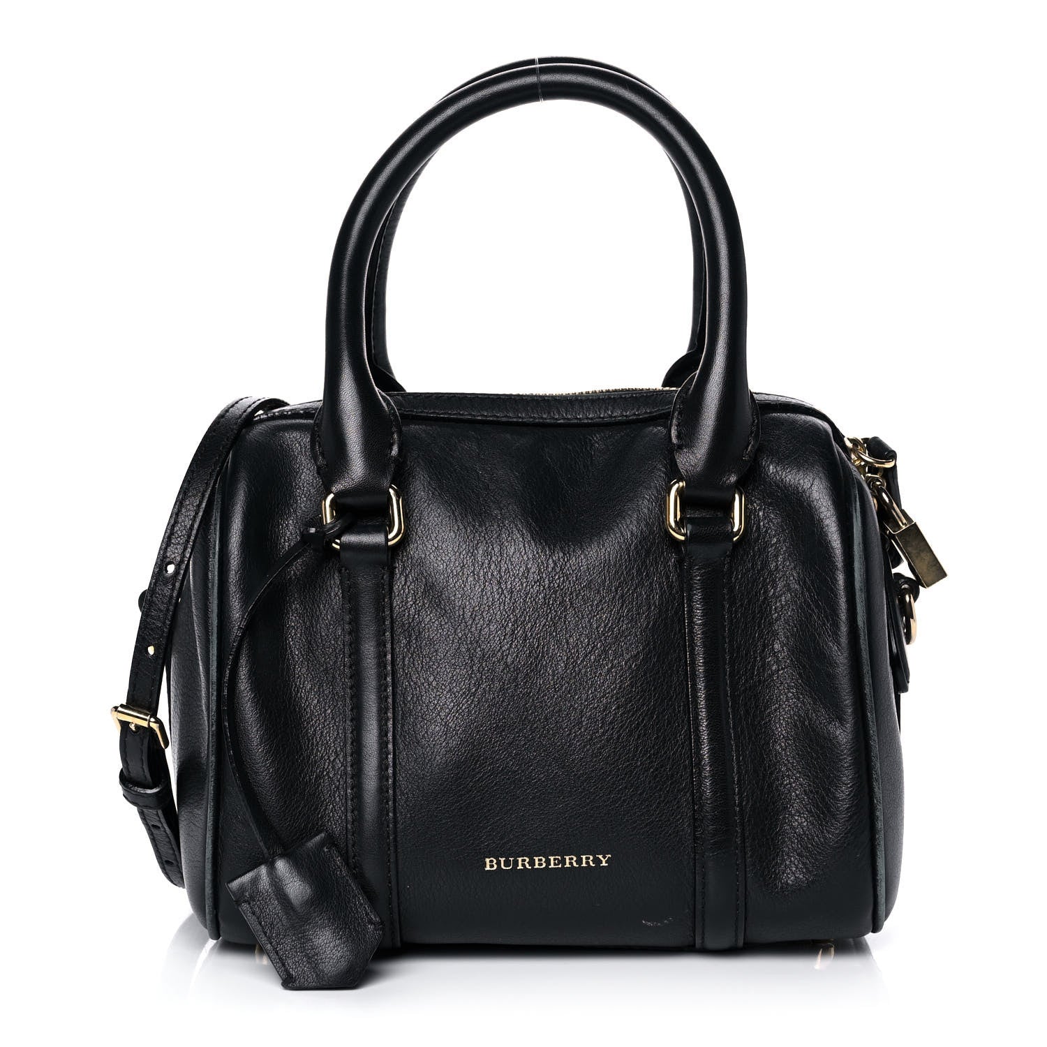 Burberry Grained Calfskin Small Alchester Bowling Bag Black 1 of 12