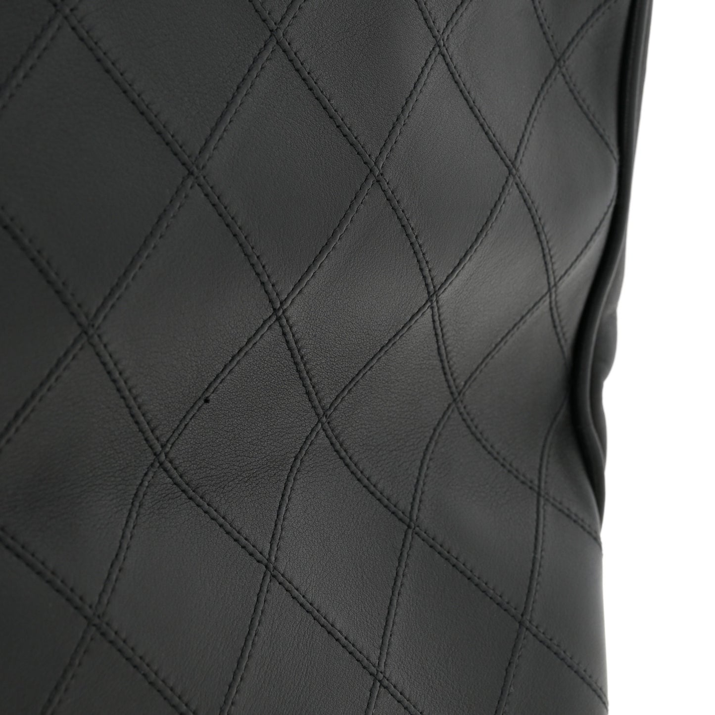Calfskin Stitched XL Weekender Black