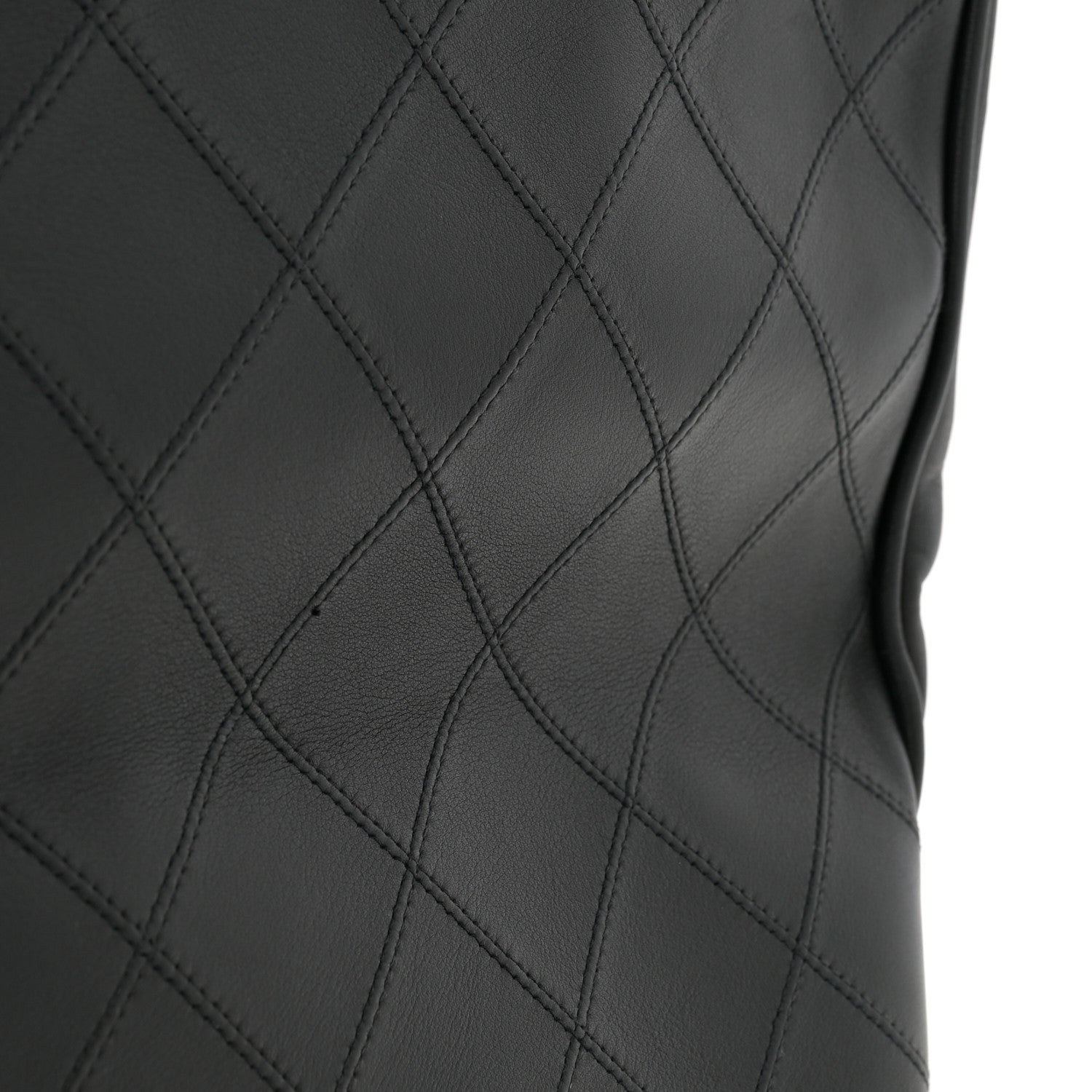 Chanel Calfskin Stitched XL Weekender Black 14 of 15