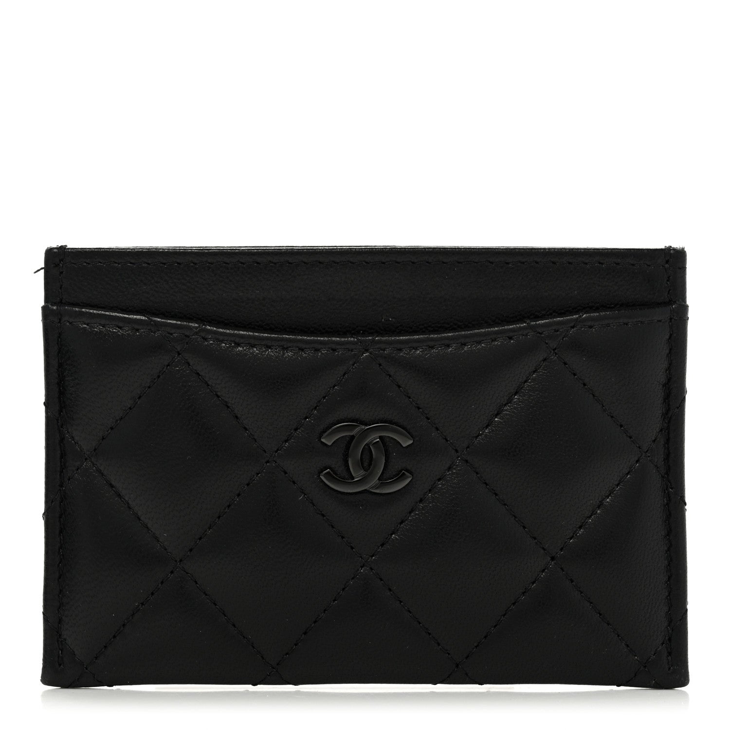 Chanel Lambskin Quilted Card Holder So Black 1 of 9