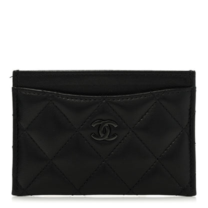 Chanel Lambskin Quilted Card Holder So Black 1 of 9
