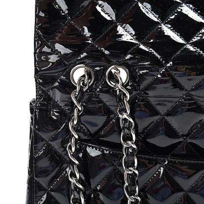Chanel Patent Quilted Jumbo Single Flap Black 12 of 15