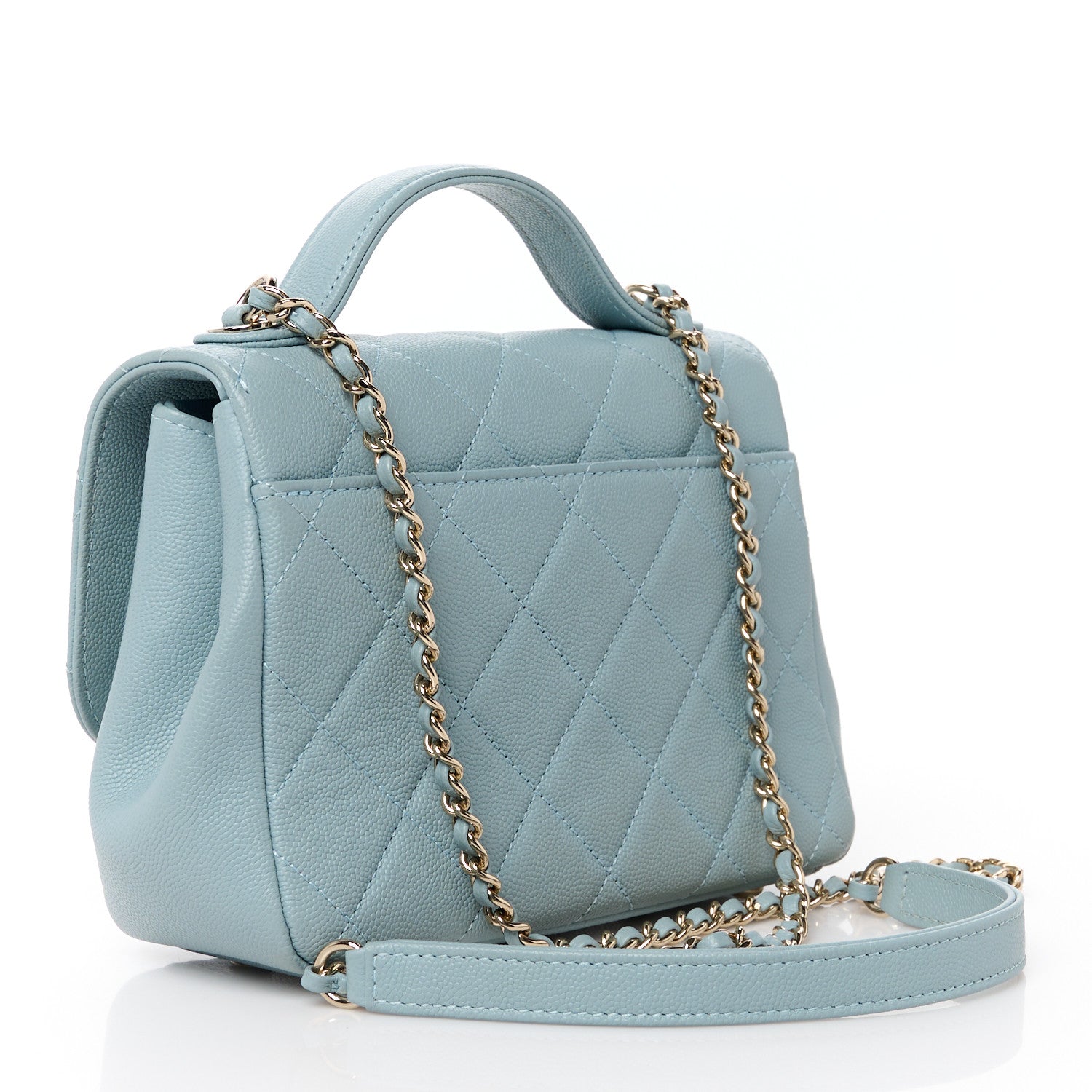 Chanel Caviar Quilted Small Business Affinity Flap Blue 3 of 13
