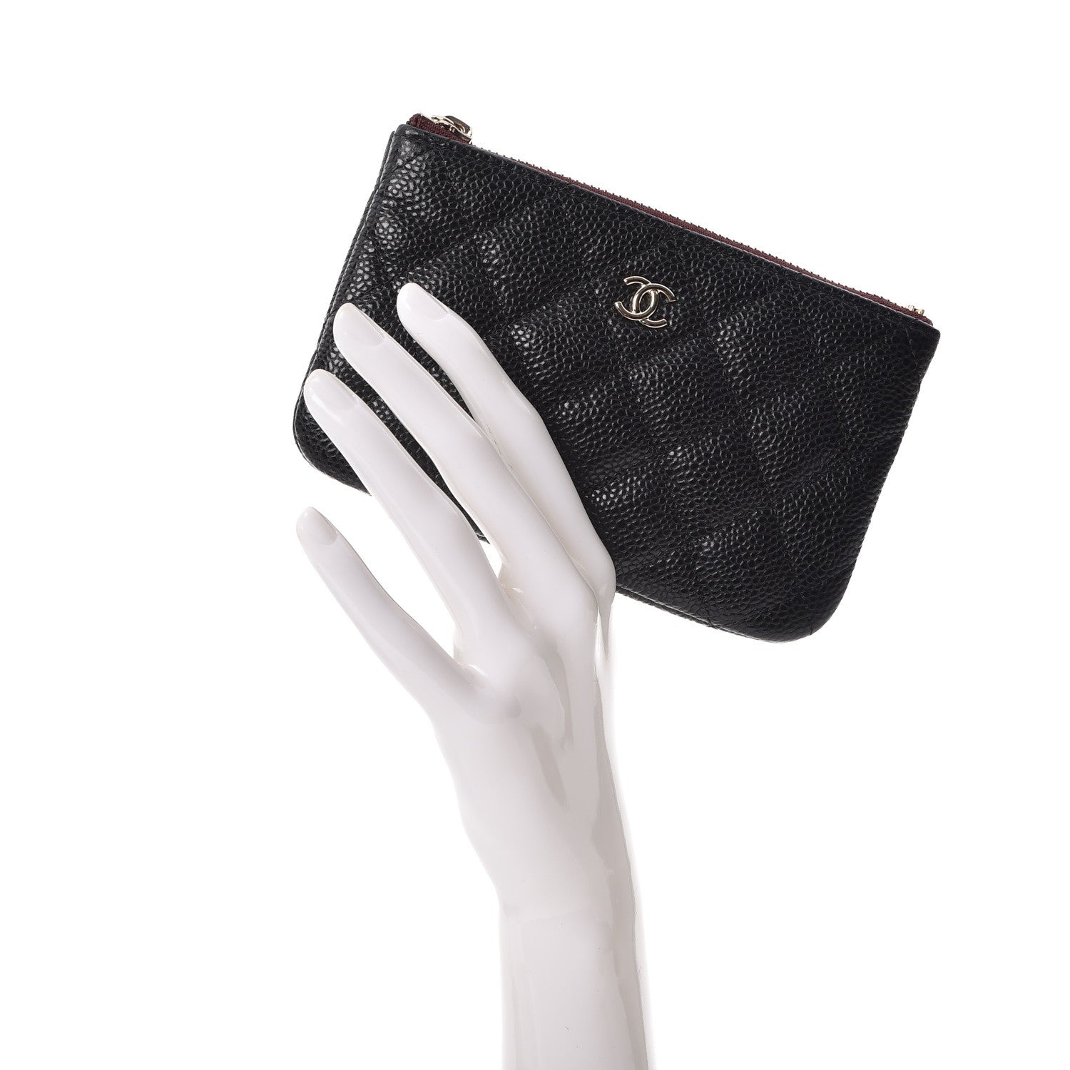 Chanel Caviar Quilted Small Cosmetic Case Black 2 of 8