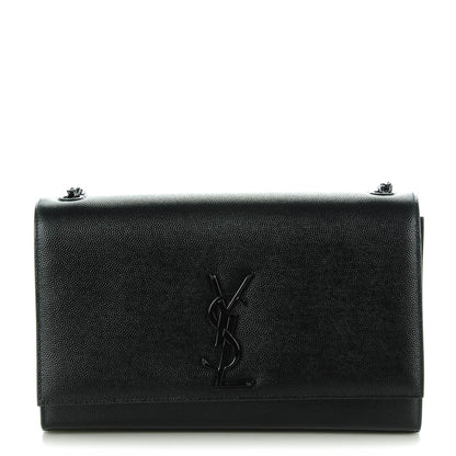 Saint Laurent Grain De Poudre Medium Classic Monogram Satchel Black 1 of 7