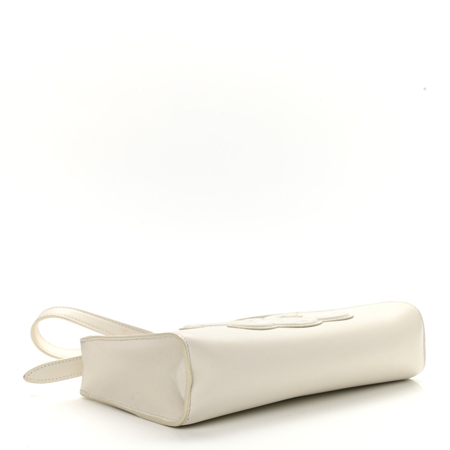 Smooth Calfskin Cuir Triomphe Shoulder Bag White