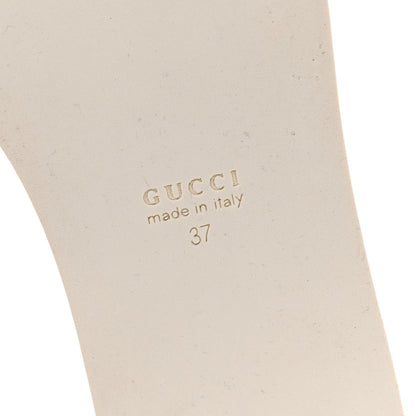 Gucci Ultralight Plume Calfskin Web Womens Ace Platform Sneakers 37 White 9 of 11