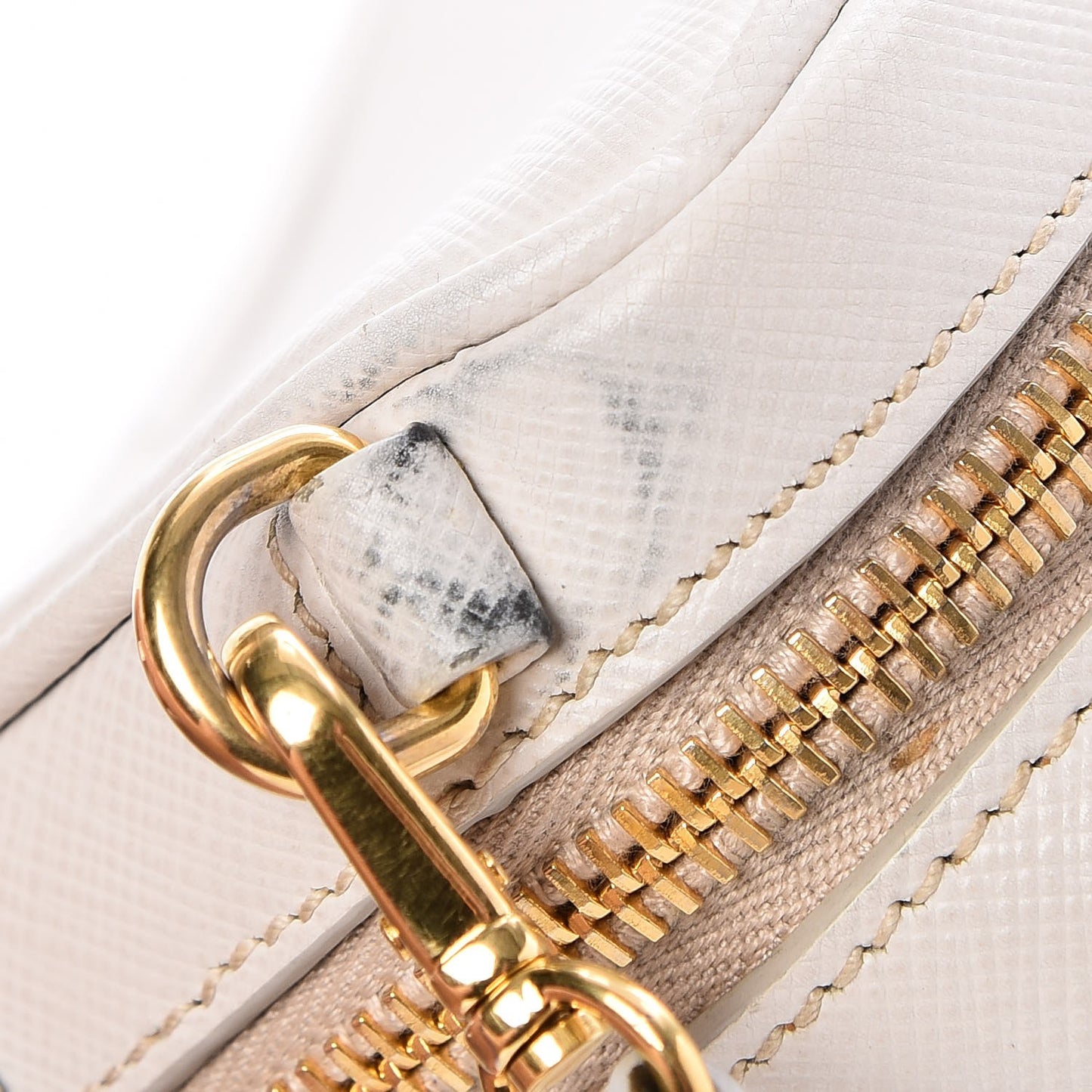 Saffiano Mini Camera Crossbody White