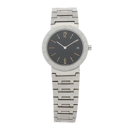 Bulgari Stainless Steel 33mm Quartz Watch Black 1 of 5