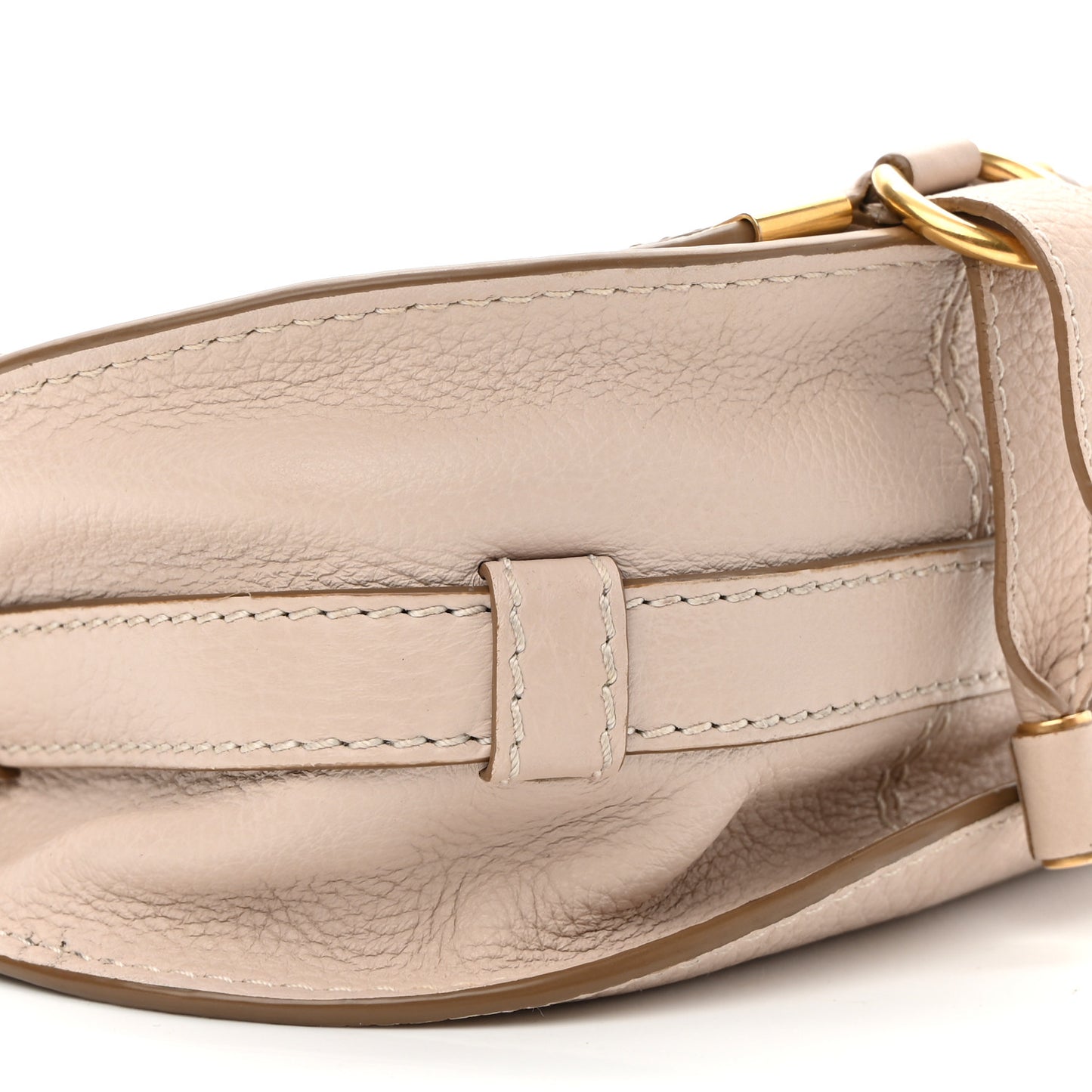 Calfskin Mini Marcie Round Crossbody Bag Blush Nude