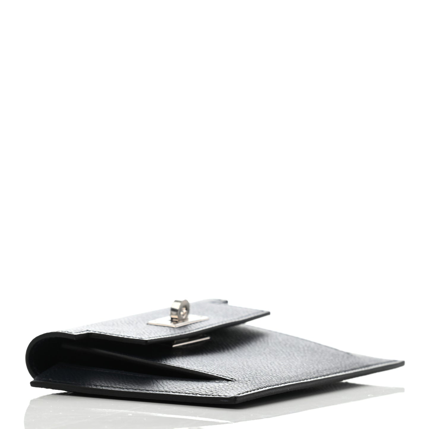 Epsom Kelly Pocket Compact Wallet Bleu Indigo