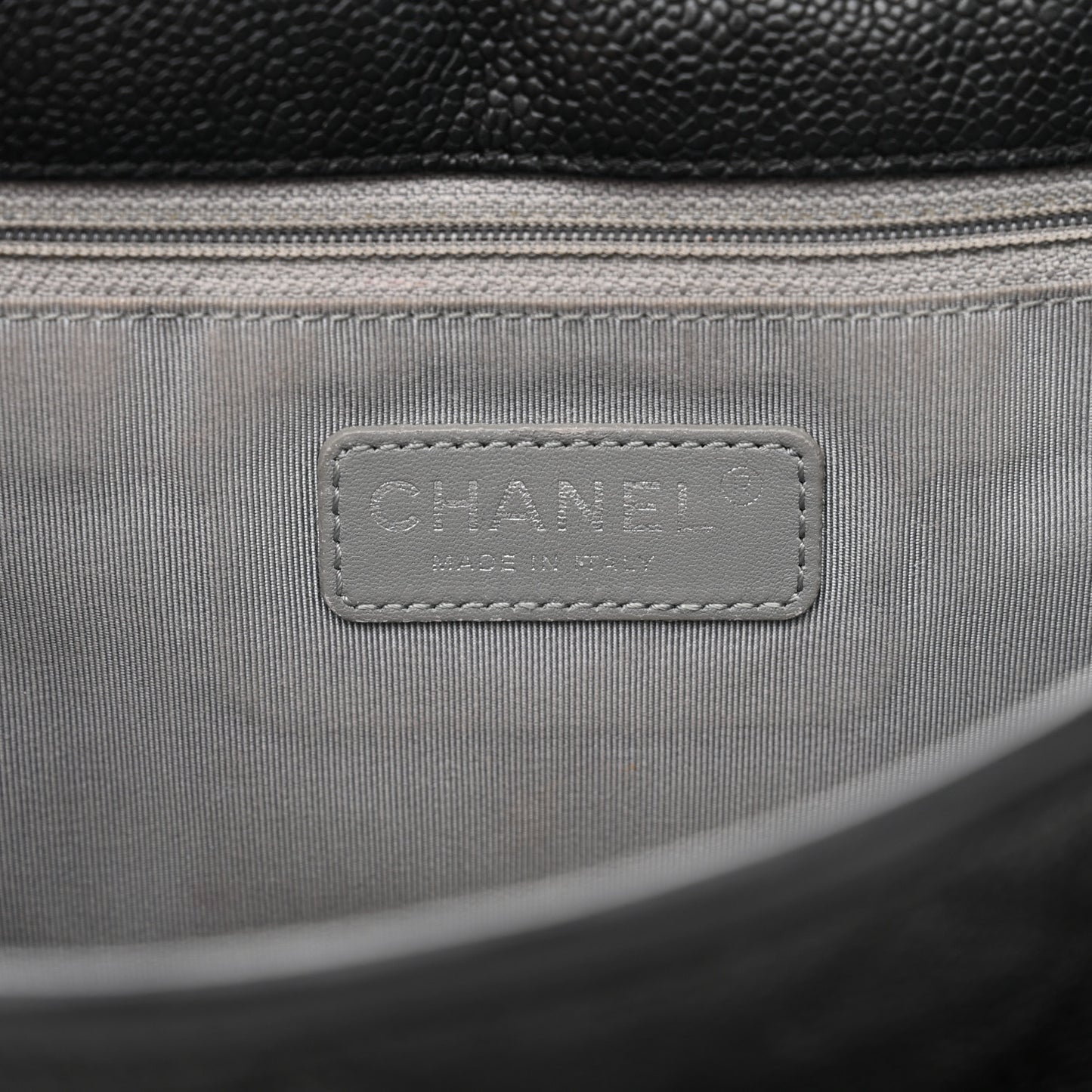 Caviar Quilted Large French Riviera Flap Black