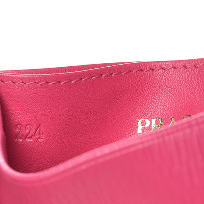 Prada Vitello Move Metal Card Case Fuxia 7 of 8