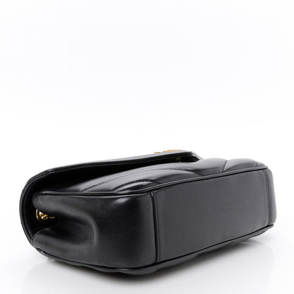 Saint Laurent Lambskin Chevron Quilted Small Loulou Black 6 of 13