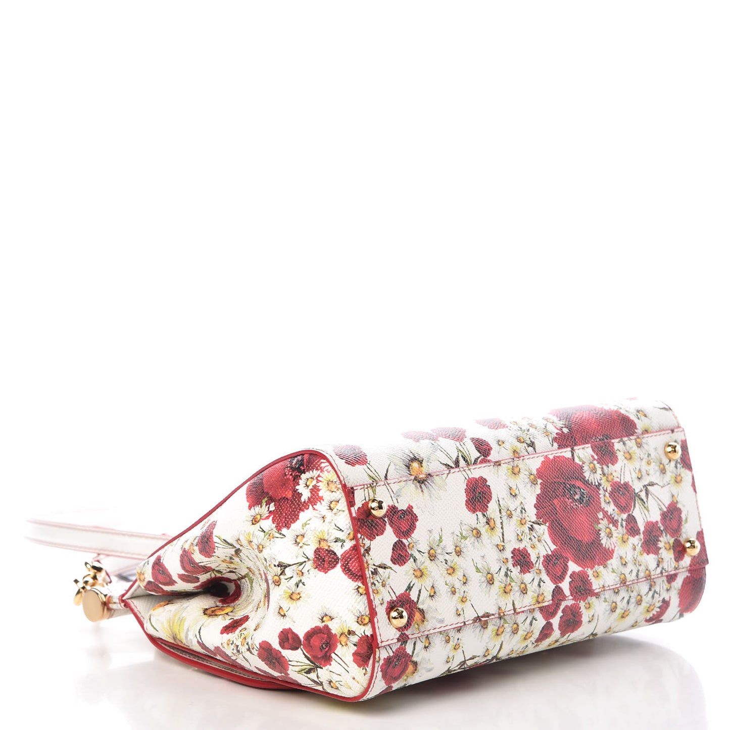 Dauphine Floral Print Medium Miss Sicily Satchel White