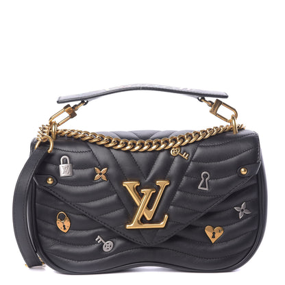 Louis Vuitton Calfskin Love Lock New Wave Chain MM Black 1 of 14
