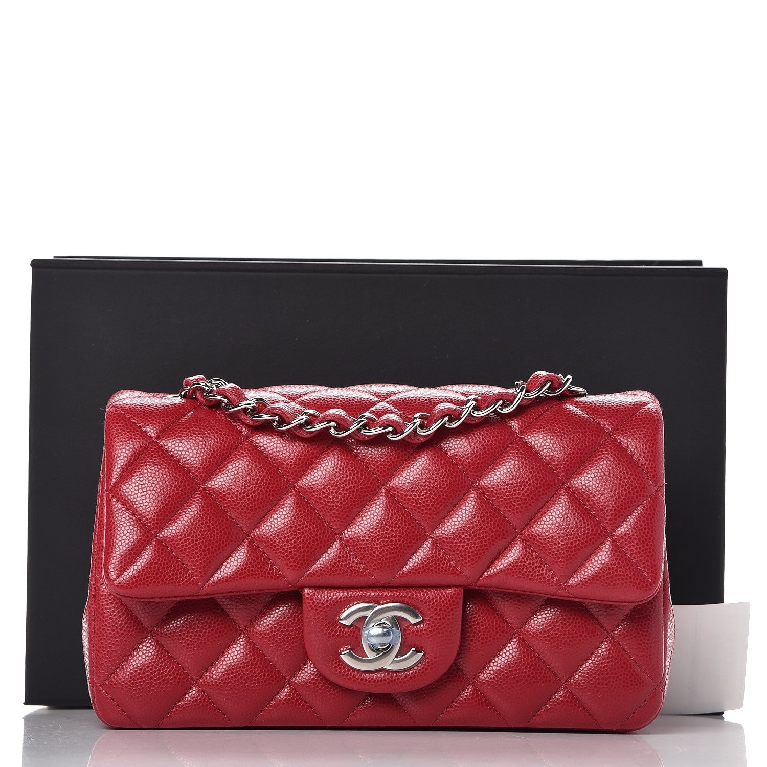 Chanel Caviar Quilted Mini Rectangular Flap Pink 8 of 8