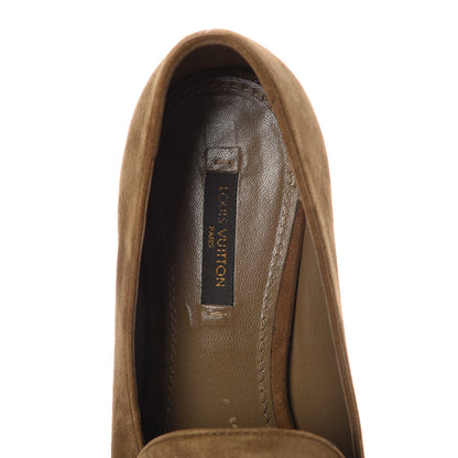 Louis Vuitton Suede Preppy Flat Loafers 38.5 Kaki 11 of 14
