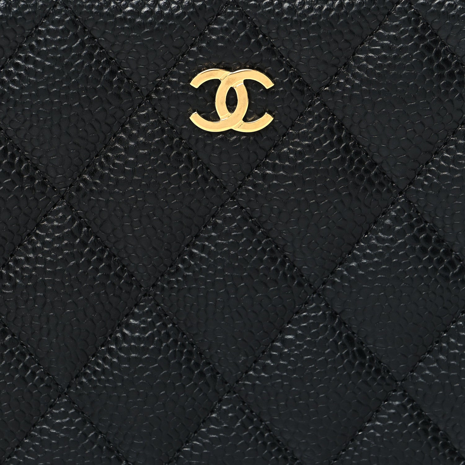 Chanel Caviar Quilted Large Gusset Zip Around Wallet Black 9 of 9