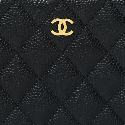 Chanel Caviar Quilted Large Gusset Zip Around Wallet Black 9 of 9