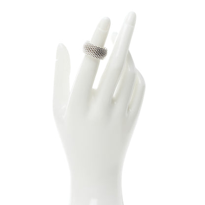 Tiffany Sterling Silver Somerset Mesh Ring 45 3.25 2 of 5