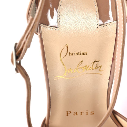 Christian Louboutin Patent Senora 100 Sandals 36.5 Nude 8 of 9