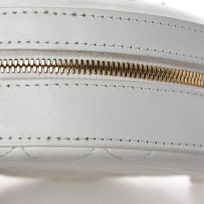 Chanel Lambskin Coco Lifesaver Round Bag Pink White 9 of 17