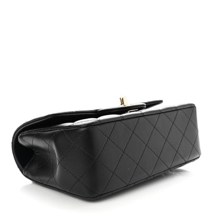 Chanel Lambskin Quilted Mini Top Handle Rectangular Flap Black 4 of 12