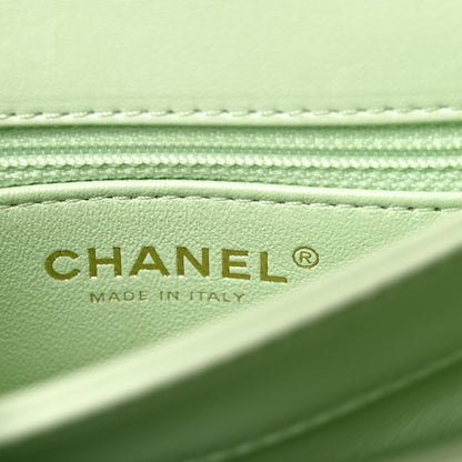Chanel Lambskin Quilted Small Trendy CC Flap Dual Handle Bag Light Green 6 of 10