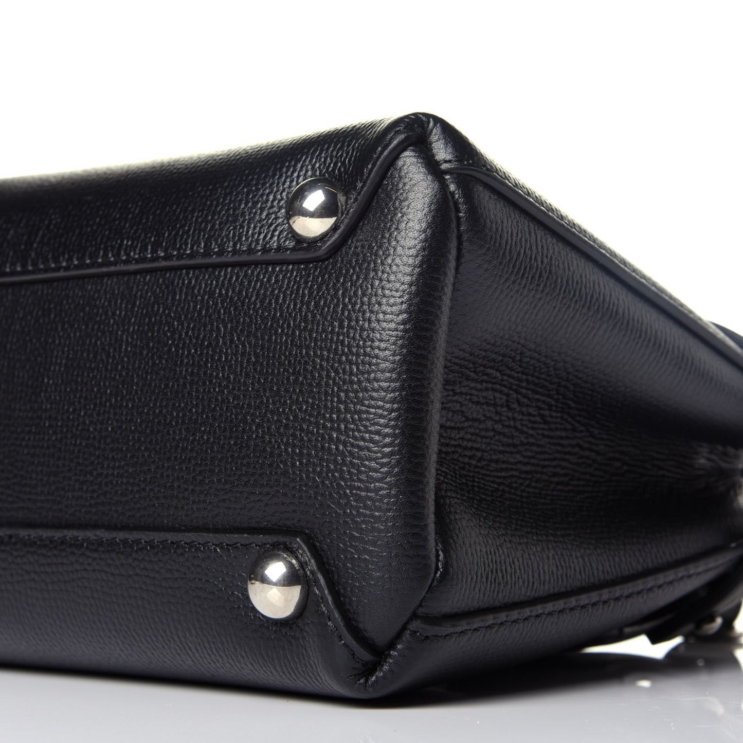 Grainy Calfskin House Check Baby Banner Tote Black