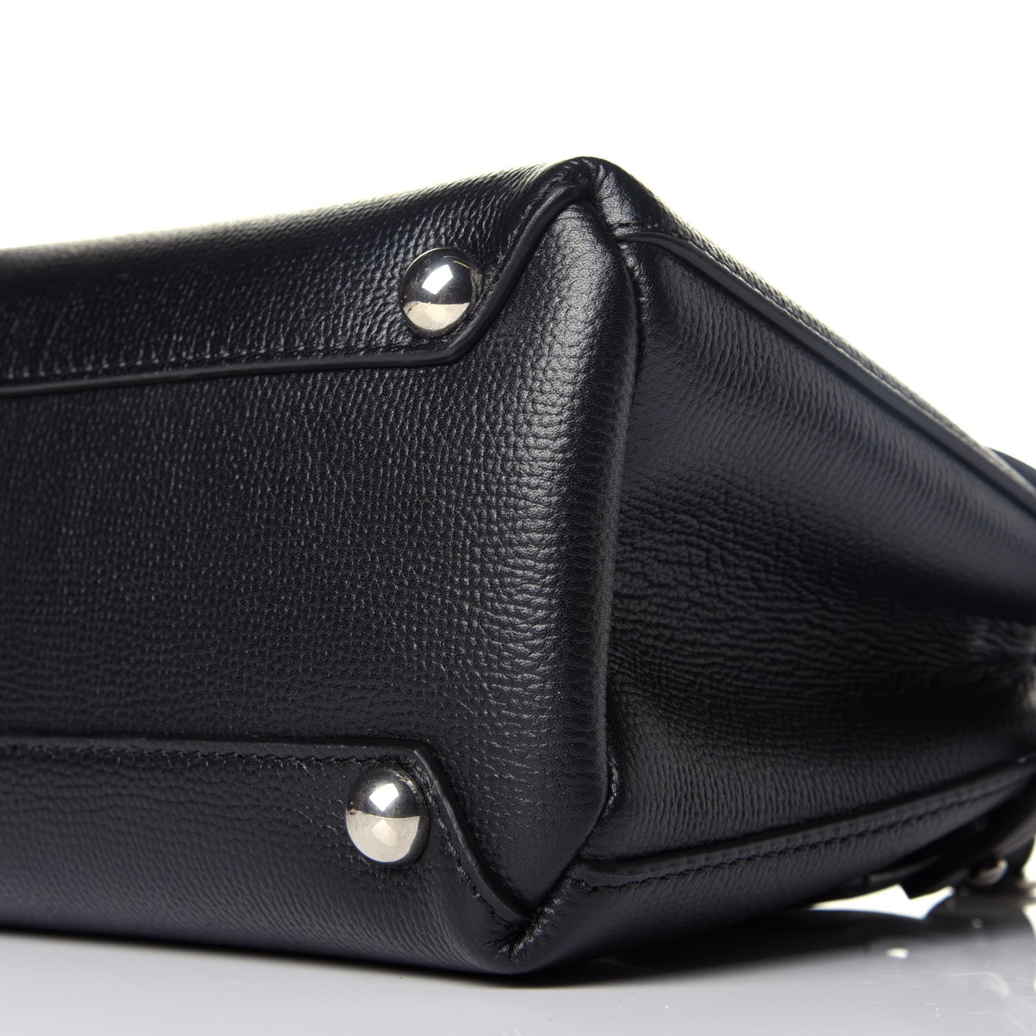 Burberry Grainy Calfskin House Check Baby Banner Tote Black 9 of 9