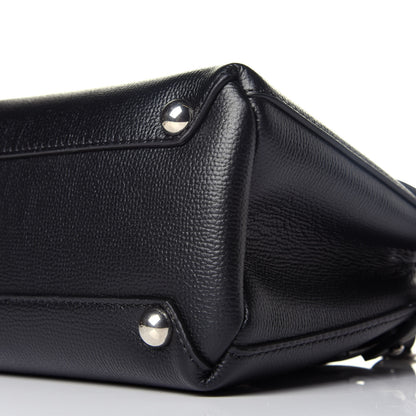 Burberry Grainy Calfskin House Check Baby Banner Tote Black 9 of 9