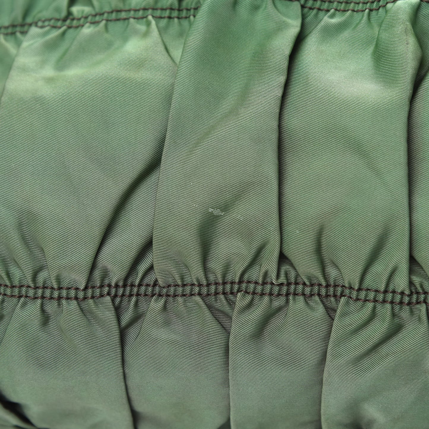 Tessuto Nylon Gaufre Tote Green Brown