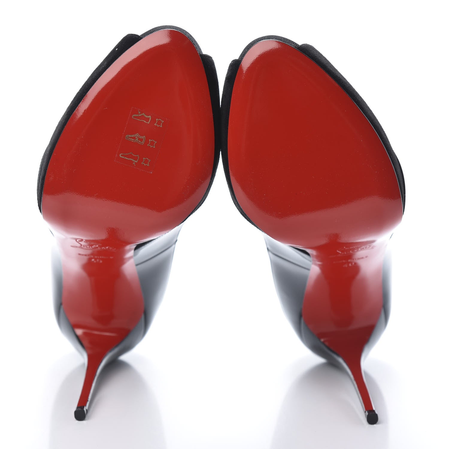 Christian Louboutin Patent Glitter Youlapeep 120 Pumps 40 Black 5 of 8