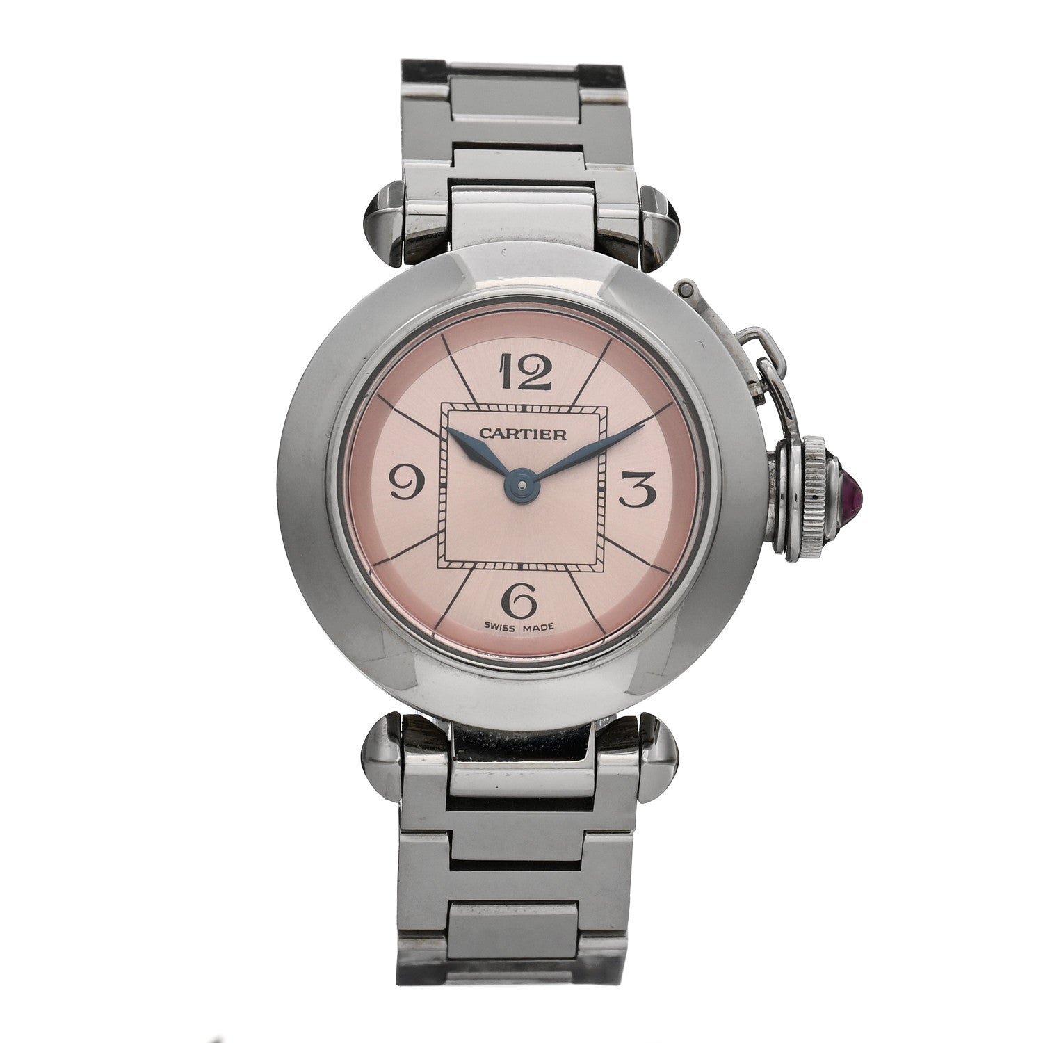 Cartier Stainless Steel 27mm Miss Pasha Quartz Watch Pink 1 of 4